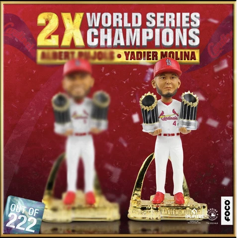 Yadier Molina St Louis Cardinals 2X World Series Champion Bobblehead! NIB Ltd Ed Cover