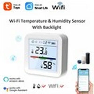 WiFi Temperature Humidity Sensor Smart Backlight Hygrometer Thermometer Sensor - Image 1 of 4