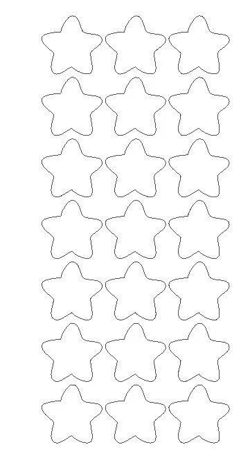  1-1/4" White Star Stickers SHOWER Wedding Envelope Seals School Arts & Crafts  - Image 1 of 1