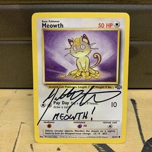 Pokemon Meowth Karte Matthew Sussman Auto Autogramm Signed Jungle 56/64 Rare - Bild 1 von 3