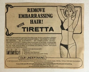 Tiretta Remove Embarrassing Hair Vintage Print Ad pa28 - Picture 1 of 2