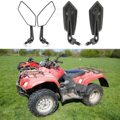 Espejos retrovisores laterales negros para Suzuki Eiger 400 2002-2007 2x 8 mm/10 mm ATV UTV Foto 1 de 4