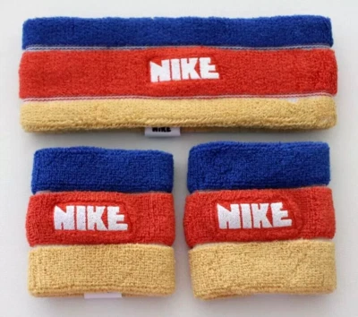 Nike Sport Headband & Wristbands Set Terry Men's Mantra Orange/Vivid Sulfur - Image 1 of 4