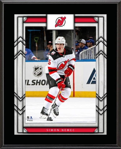 Simon Nemec New Jersey Devils 10.5" x 13" Sublimated Player Plaque Cover