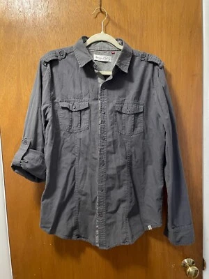 MENS SOVEREIGN CODE MILITARY STYLE BUTTON FRONT SHIRT L - Image 1 of 4