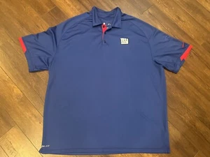 Nike New York NY Giants NFL Football Men’s Blue Stretch Golf Polo Shirt Sz 3XL - Picture 1 of 6