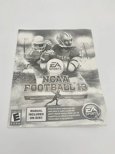 Folleto de instrucciones manual de la NCAA Football 13 PS3 PlayStation 3 solo sin juego - Imagen 1 de 2