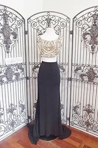 G1897 CLAUDINE FOR ALYCE 2466 SZ 2 $498 2PC PAGEANT FORMAL GOWN DRESS - Picture 1 of 1