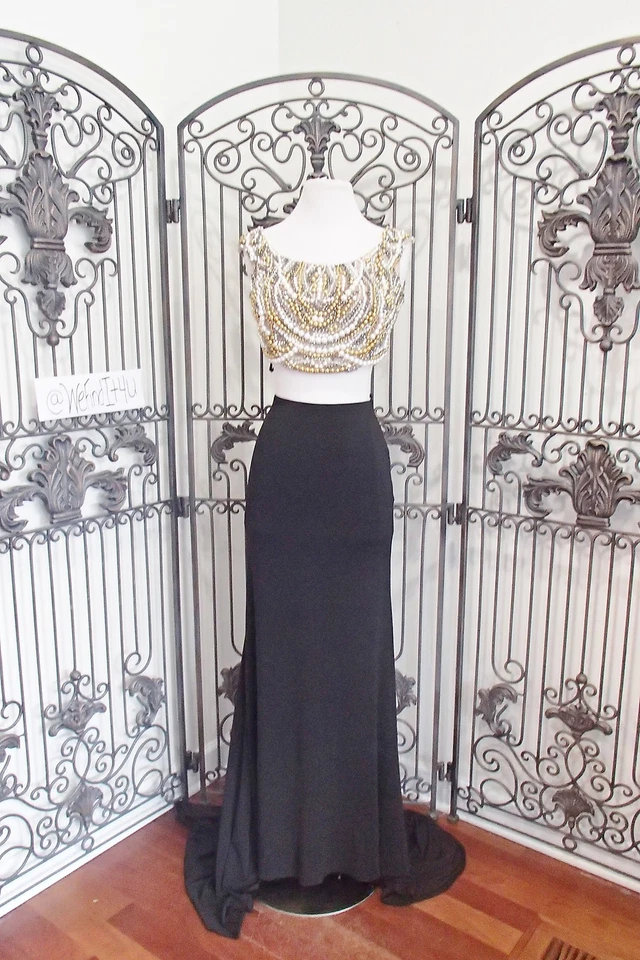 G1897 CLAUDINE FOR ALYCE 2466 SZ 2 $498 2PC PAGEANT FORMAL GOWN DRESS - Image 1 of 1