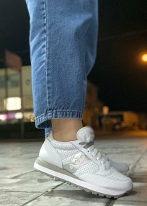 saucony bianche e argento