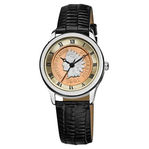 Reloj para mujer August Steiner CN005S cuarzo conmemorativo esfera moneda correa de cuero - Imagen 1 de 4