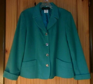 Harve Benard türkisfarbener Blazer aus Woll-/Kaschmir-Mischung, Damengröße 12 - Bild 1 von 6