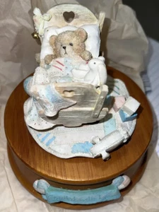 HAMILTON GESCHENKE CRADLED WITH LOVE SPIELUHR FÜR BABY 1992 WIEGE ROCKT MIT MUSIK - Bild 1 von 20