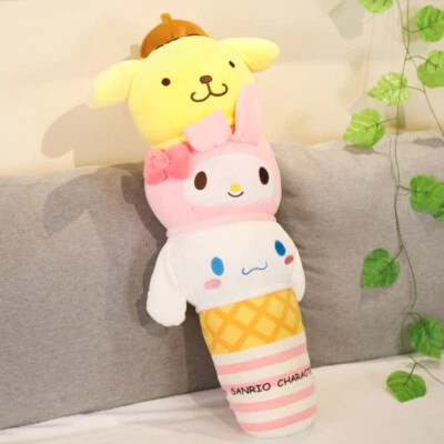Juguetes de peluche con forma de helado My Melody Cinnamoroll de dibujos animados Foto 1 de 4