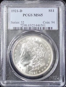 1921-D VAM-29 Morgan Dollar MS-65 PCGS VIDEO - Picture 1 of 8
