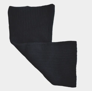 NEW Auth WOLFORD Solid Black 100% VIRGIN WOOL Knit COLLAR Scarf NECK WARMER - Picture 1 of 13