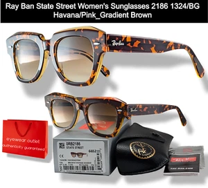 Gafas de sol para mujer Ray Ban State Street 2186 1324/BG Habana/rosa_marrón degradado - Imagen 1 de 4