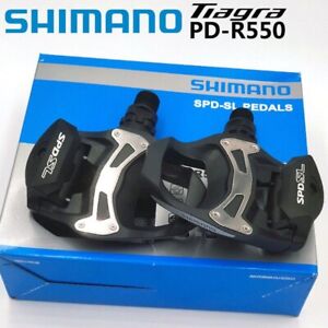 Shimano Tiagra PD-R550 SPD-SL Clipless Pedals 9/16" with Road Cycling SH11 Cleat