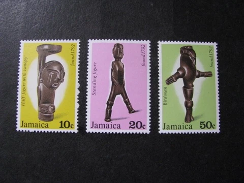 Jamaica Stamp Arawak Artifacts Set Scott # 439-441 Never Hinged Unused Cover
