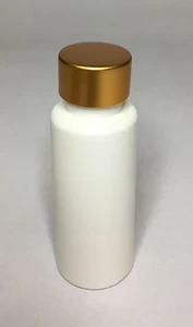 Empty 30ml Cylindrical Bottles + Smooth Matt Gold Screw Cap Top *ANY AMOUNT* - Picture 1 of 1