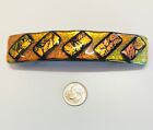 Handmade By Janet Wolery - 4" Dichroic Fused Glass Hair Barrette - GOLDEN LEAVES