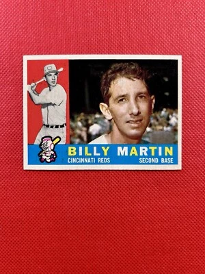 1960 Tops #173 Billy Martin Cincinnati Reds mid-level EX-MT            B60#173B2 - Image 1 of 2