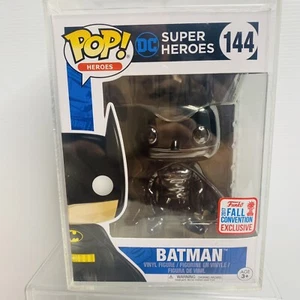 Funko Pop DC BATMAN Black Chrome Vinyl 144 NYCC 2017 Fall Convention Exclusive - Picture 1 of 6