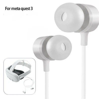 3.5mm Headphones for Oculus Quest 2/3 VR Earphones In-Ear Earbuds Accessories - Image 1 of 4