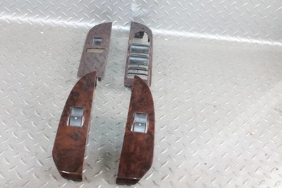 10-14 GM SUV Brown Woodgrain OEM Front Rear Window Switch Trim Panel Set Pair OE Foto 1 de 4