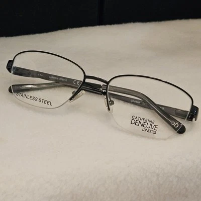 CATHERINE DENEUVE Eyeglasses Frames ~ CD0396 001 Shiny Black  - Image 1 of 4