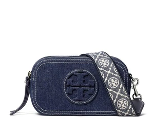 Tory Burch Mini Miller Denim Crossbody Bag - Picture 1 of 10