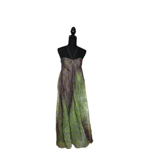 Emporio Armani Maxi Dress Size 40/4 Green Ombre Sheer Overlay Cocktail Fairy NWT - Picture 1 of 23