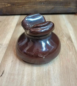 Sillín SBT Grande Cerámica Alto Voltaje De Colección Aislador Eléctrico Marrón  - Imagen 1 de 7