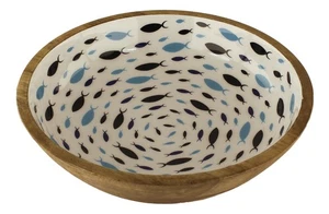 Schale - Fischschwarm Esstisch aus Mango-Holz 30 x 7,5 cm Sea-Club - Bild 1 von 1