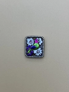 Hand Painted Charm •Finchley’s Summer House• Cross Stitch Embellishment - Picture 1 of 5