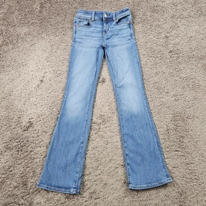 American Eagle Jeans Damen 000 Short Boot Cut Kick Low Rise Stretch Denim 23x30 - Bild 1 von 15