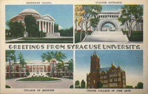 Vintage Postcard Greetings From Syracuse New York Four Views NY 1955 - Picture 1 of 2