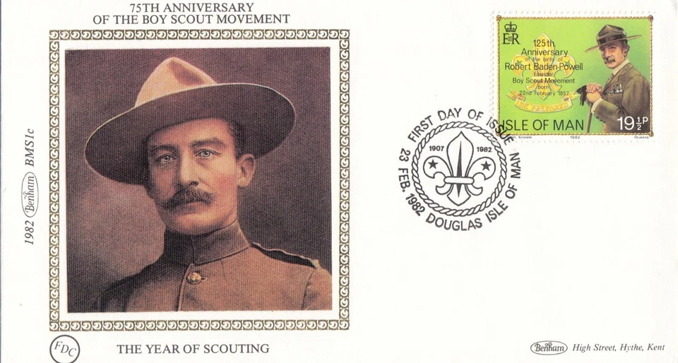 Isle of Man Scouting 19.5p GB Benham FDC 1982 (134140) - Image 1 of 1