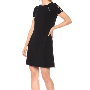 Bailey 44 Kleid schwarz Dust Up schwarz Kurzarm Jersey T-Shirt Extra Small Mini - Bild 1 von 9