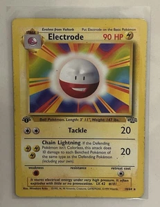 POKEMON TCG Electrode 18/64 Jungle 1st Edition Regular Vintage Card MP - Picture 1 of 6