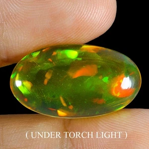 Piedra preciosa ovalada AAA floral flash juego de colores cristal ópalo de fuego 7,94 quilates 23x13 mm - Imagen 1 de 14