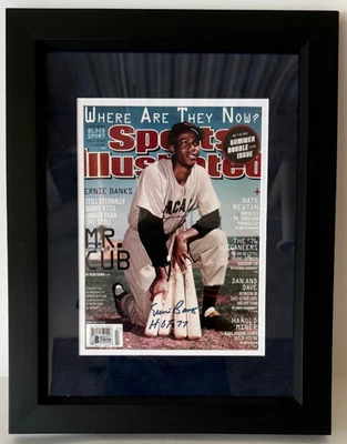 Ernie Banks Autographed/Inscribed HOF 77 Framed Sports Illustrated "Mr. Cub" BAS - Image 1 of 4