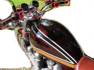 Kawasaki ZR1100 Zephyr 92-97 controles de acero inoxidable tornillos pernos manillar - Imagen 1 de 8