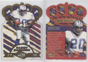 1998 Pacific Gold Crown Die-Cuts Barry Sanders #10 HOF