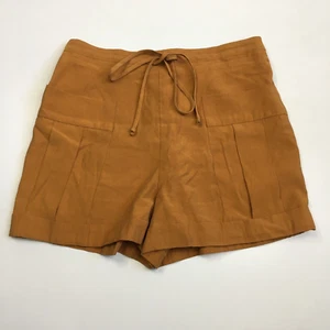 BCBGENERATION Womens sz Small Dark Orange'ish Drawstring Cuffed Hem Shorts - Picture 1 of 13