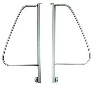 Pair of T2 fixed 1/4 quarter light aluminium bars & C shaped window frames C9014 - Image 1 of 1
