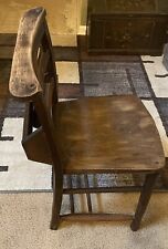 Early 1900’s Prayer  Chair School Chair Rustic Farmhouse Pocket Handmade Walnut
