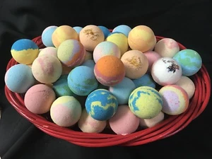 Bath Bombs Fizzies Lot of 24 Assorted 2.5- 3 oz Luxurious Super Fragrant - Picture 1 of 12