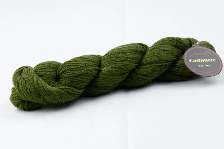 2 ply lace weight 100% cashmere yarn 50 gram 440 yards turtle green c245 - Image 1 of 1