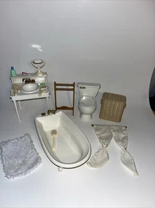 Vintage Eden Madeline Dollhouse Bathroom Set With AccessoriesOld House In Paris - Picture 1 of 9